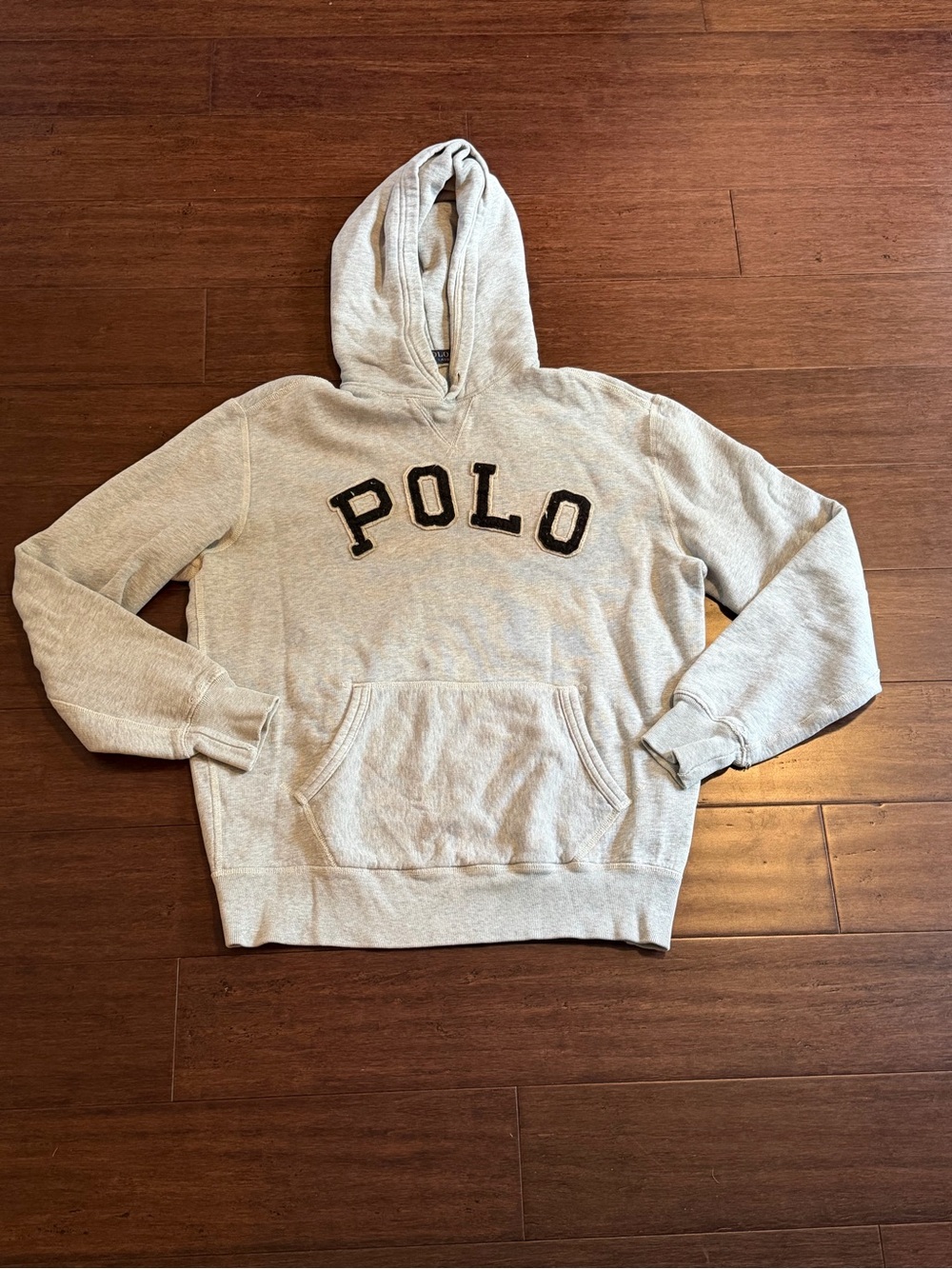 Y2k Polo by Ralph Lauren Vintage Light Gray Hooded Sweatshirt